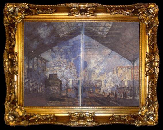 framed  Claude Monet Gare Saint-Lazare (nn02), ta009-2